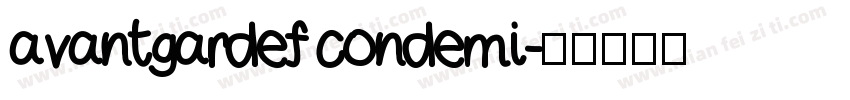 avantgardef condemi字体转换